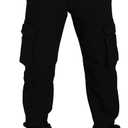 Alamo Casual Cargo Pants for Men - Stretchable, Regular Fit Cargo Work Pants for Men - 6 Pocket Outdoor Mens Work Pants (34W x 32L, Black)