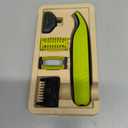 Philips Norelco OneBlade 360 Hybrid Face + Body, Electric Beard Trimmer, Shaver and Body Groomer, with 360 Blade Technology, 1x 360 Blade for Face, 5in1 Adjustable Comb, 1x Body Kit, Model QP2834/70 (OneBlade 360 Face + Body, Black/Lime Green)
