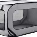 Love's Cabin 36in Portable Large Dog Bed  Pop Up Dog Kennel, Indoor Outdoor Crate for Pets, Portable Car Seat Kennel, Cat Bed Collection, Grey