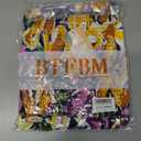 BTFBM Womens Spring 2026 Casual Maxi Dresses Short Sleeve Smocked Tiered Floral Boho Long Beach Dress with Pockets (S)