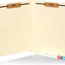 Blue Summit Supplies 14pt Heavyweight Manila Fastener File Folders with End Tabs, Reinforced Straight Cut End Tab Folders with 2 Fasteners, Standard Medical File Folders, Letter Size, Manila, 50 Pack