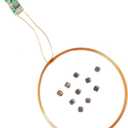 Taidacent Micro USB 50mm Remote Wireless LEDs and Coil Inductive Induction Led Lamp Light Up Wireless Charger/Charging Kit for Model Decoration Magical Toys (10PCS 3MM Multi Color LEDs + Coil)