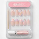 Glamnetic Glue On Nails Cow Print French Tips
Full Cover Stick on Nail for Women Nail Manicure Decoration
 10 nails