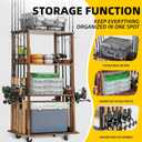 Ghosthorn Fishing Rod Holders for Garage Holds up 10 Rods Wood Pole Rod Rack Tackle Storage Gear and Equipment Fishing Gifts for Men Women (fishing rod holders 4.0)