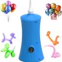 Balloon Pump Electric Air Balloon Pump Balloon Inflator for Foil Animal, Classic, Long Balloons (Blue)