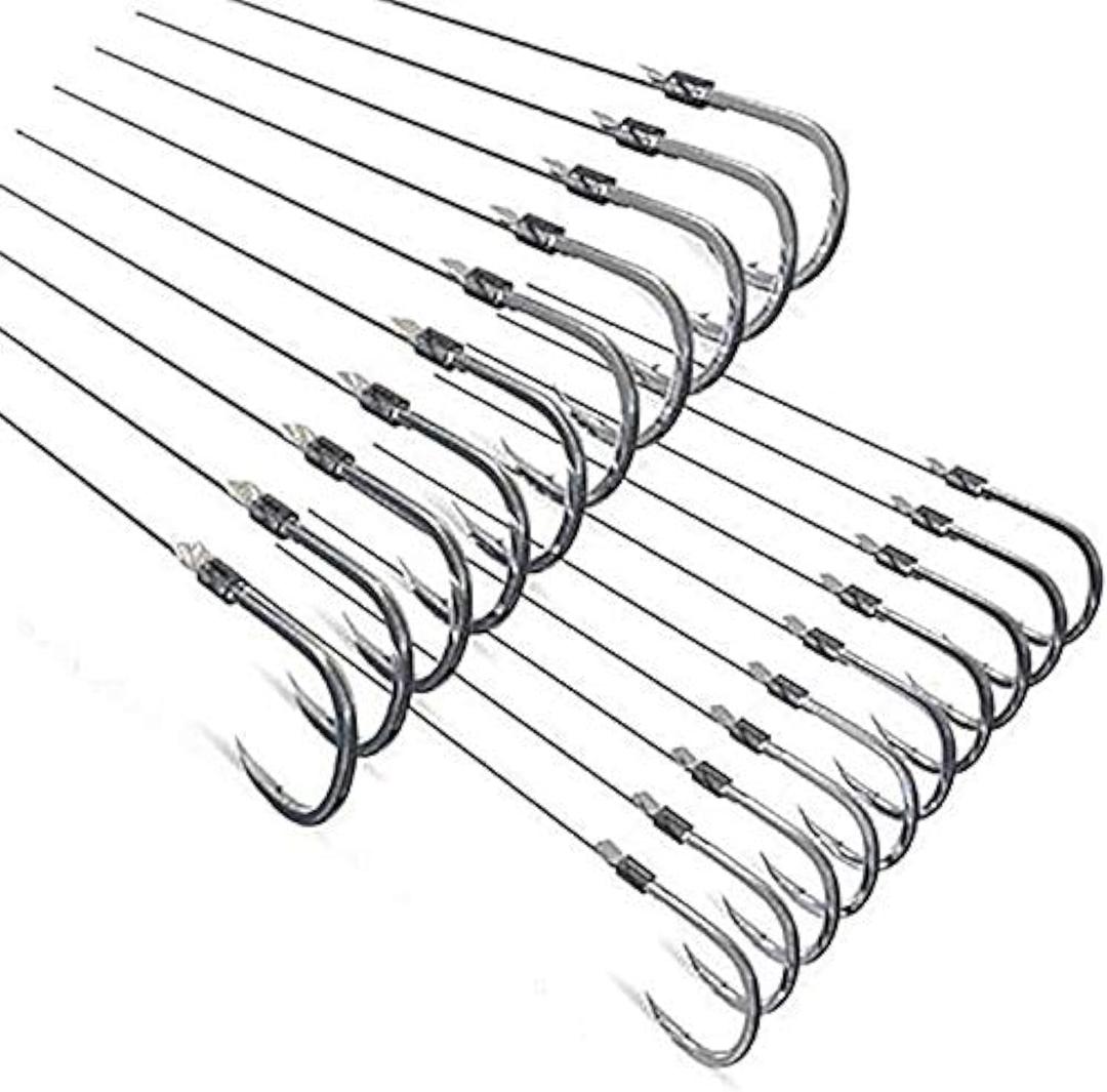 Joyiii Small Fishing Hooks with Mono Line,Super Strong Sharp Fishing Hook on Nylon Fishing Line Fishing Accessories for Baits