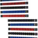 CASOMAN 12PC ABS Socket Organizer, Premium Quality Socket Holders,1/4-Inch x 48 Clips, 3/8-Inch x 90 Clips, 1/2-Inch x 36 Clips, Blue & Red & Black