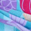 Child 100% Cotton Hooded Towel 24 x 48 inches (Mermaid) (Pink)