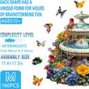 Wooden Puzzles for Adults - Garden Melody Wooden Puzzle, Unique Shape Wooden Jigsaw Puzzle for Adults, Wood Puzzles Adult, Gifts for Friends and Family, Wall Art Home Decor (160pcs 11.4 * 11.3in M), Medium