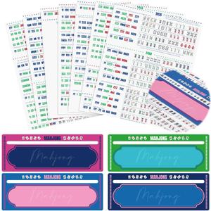 3 x Foilswirl 4 Pcs Mahjong Line Finder Card Guide 2026 Mahjong Learning Cards Line Reader Rules Reader Mah Jong Accessories for Beginners Game Night Players Supplies