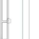 Hakuna Pets White Glass Patio Pet Door for Sliding Doors, Small | Adjustable Height 77.2 83.5, Damage-Free or Permanent Install, Locking Panel Included