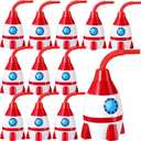 Tanlade Space Cups Bulk Plastic Rocket Shape Cups Rocket Bottles with Straws Universe Themed Party Favor Gift Supplies, Reusable Outer Space Party Favor for Kids Birthday(Red Color,12 Set)