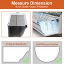 5 inch Gutter Guard, 13 Pack-52ft, Aluminum Rain Gutter Guard, DIY Leaf Filter Gutter Guard Protection Cover, Raptor Mesh Gutter Screen Cleaning Tools for Downspout, Roof, with Screws