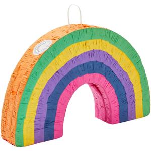 BLUE PANDA Rainbow Pinata for Pride, Baby Shower, Kids Birthday Party Decorations, (Small, 16.8 x 3.0 x 10.7 Inches)