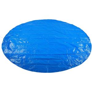 Round Pool Cover, 117in Easy Set Pool Cover, Solar Dust Covers for Above Ground Pools with Drawstring, Pol-Proof Cover