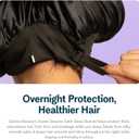 GIMME Beauty Sweet Dreams Satin Bonnet - Ultra-Soft Sleep Bonnet - Smooth & Frizz-Free Hair - Breathable Satin with Stretchy Band - Compatible with Heatless Curlers - Thick Hair, Black, 1 Count
