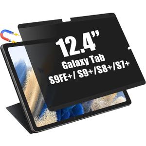 FILMEXT Magnetic Privacy Screen for Samsung Galaxy Tab S10 Plus 2024/Tab S9 FE+/Tab S9 Plus 2023/Tab S8+/Tab S7 FE/Tab S7 Plus 2020 12.4 inch,Anti Spy Anti Glare Anti Blue Light Screen Filter-Matte