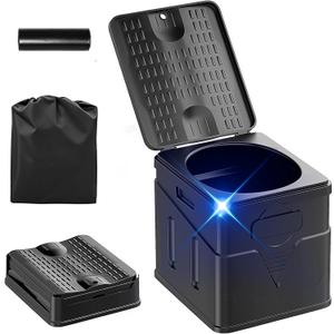 Portable Toilet,Camping Toilet Have Small Foldable Size. It is Compact Portable Toilet for Adults and Children. Suitable for Cars, Hiking, Beaches and Camping