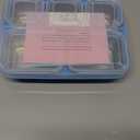 Snackle Box Containers, Stainless Steel 5 Compartments Divided Serving Tray with Lid, Removable LeakProof Portable Bento Box for Fruit Candy Nuts Food - School, Picnic and TravelPurple