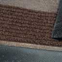 OLANLY Front Door Mat Indoor Outdoor Entrance, Waterproof All-Season, All-Weather Doormat, Sturdy Natural Rubber, Fade Resistant, Low Profile, Easy Clean Patio Porch Entryway Mat, 47x17, Dark Brown