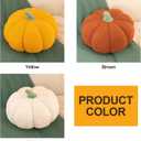 2 x Pumpkin Pillows 3D Fall Pumpkin Throw Pillows Decor Cute Fall Bedroom Decor for Thanksgiving Halloween Christmas Winter Home Sofa Supplies (Yellow+Brown)