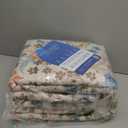 8x8 Square Area Rug Living Room, Non-Slip Floral Washable 8ft Square Rug Low Pile Thin Indoor Carpets for Dining Room Bedroom Office High Traffic Area Boho Vintage Home Decor (8ft Square, Beige)