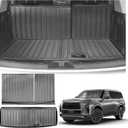 Vanseno Cargo Liner Compatible for 2019-2024 Infiniti QX80/Nissan Armada Cargo Mat All Weather TPE Heavy Duty Mats for 2019 2020 2021 2022 2023 2024 Armada/Infiniti QX80 Accessories