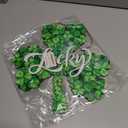 St. Patrick's Day Decorations Wooden Shamrock Door Wreath for Front Door Welcome Lucky Sign, Farmhouse St. Patrick's Decor Hanging Sign Outdoor Indoor Shamrock Clover Spring Wall Home Decor