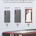 RAPTIC Shield Case Compatible with Samsung Galaxy S24 UltraCompatible with MagSafe, Shockproof Military Grade Protection, Durable Anodized Aluminum Frame, 10ft Drop Tested, Red