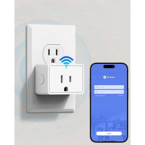 TEEHO G1 Gateway for Smart Door Lock with Smart Plug, WiFi Bridge for Remote Lock Control, App-Controlled Power Outlet, Smart Hub Compatible with KK Home APP and Alexa Voice Control