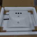 Swiss Madison Well Made Forever SM-VT324-3 Ceramic Vanity Top Sink 24" with Three Faucet Holes, Glossy White