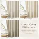 Greige Linen 102 Inch Curtains 72 Inch Wide for Living Room Privacy Pinch Pleated Drapes with Hooks Rings Back Tab Light Filtering Semi Sheer Extra Wide Curtains for Patio Balcony Oatmeal 72x102