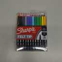 Sharpie Felt Tip Pens, Fine Point (0.4Mm) Felt Tip Markers, Journaling Pens, Art Markers, Drawing Markers, Assorted Colors, 24 Count