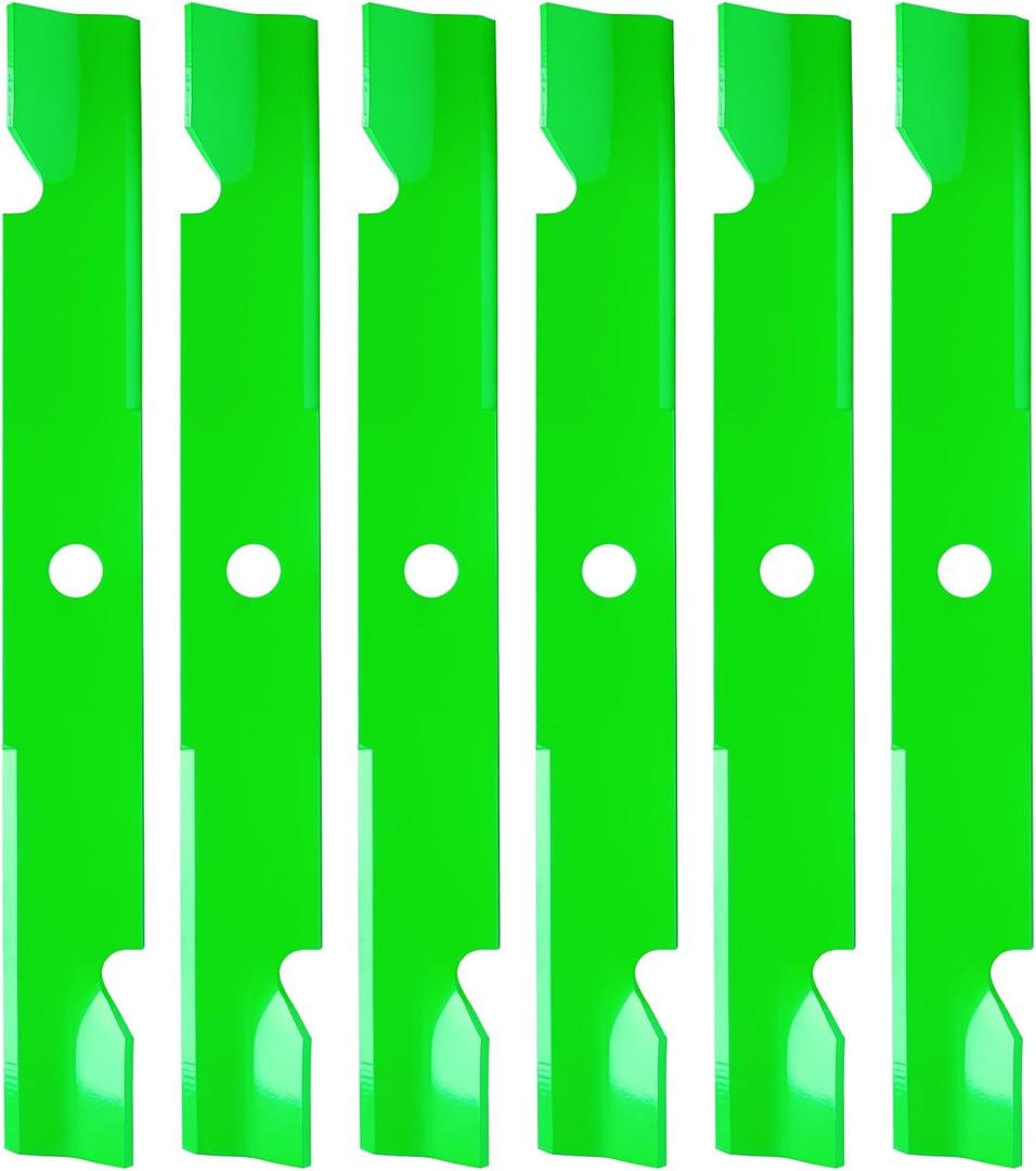 60 Inch Deck 103-6403 103-6403-S Notched Mower Blade Compatible with Exmark Lazer Z AS CT XP LC Pioneer Vantage Turf Tracer Staris Front Runner E S X Series Lawn Mower 6 Pack