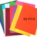 80 Sheets Colored Cardstock Paper 20 Assorted Colors, 8.5 x 11 Colorful Card Stock Printer Paper 200 GSM A4 Cardstock Colored Paper for Card Making, Kids Craft, Scrapbooking, Party Decor.