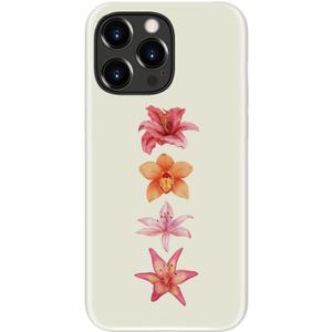 DEENAKIN for iPhone 14 Pro Max Case,Cute Floral,Trendy Preppy Y2K Designs | Compatible with Magsafe, Dual-Layer Hard Shell + Silicone, Slim Fit Phone Cover with Flower for Women Girls