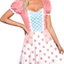 For G and PL Women Halloween Flare Role Play Tunic Bopep Dress Aline Party Holiday Cosplay Costume Pastel Pink L