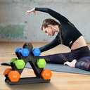 Dumbbell Rack Stand Only | Space-Saving Weight Rack for Home Gym, Hand Weight Rack Dumbbell Storage for Dumbbell Set (3-15 LB), Durable Metal Stand with Easy Assembly (Dumbell not Included)