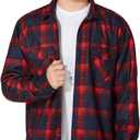 Mens Long Sleeve Shirts- Thermal Work Padded Warm Shirts Quilted Lined Flannel Heavyweight Plaid Fleece Shirt