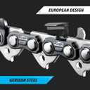 Premium 10 Inch Chainsaw Chain 3/8" LP Pitch, 050" Gauge, 40 Drive Links, German Steel, fits MAKITA, ECHO, Remington RM1035P, Worx WG309, Sun Joe SWJ803E, Craftsman - and more - S40 (3 Chains)