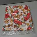 SASTYBALE Christmas Cloth Napkins Set of 4, Washable Xmas Napkins with Poinsettia Flowers, Heavyweight Fabric Napkins for Winter Party Dinner Decor (20" x 20", Square)