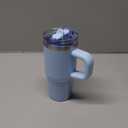 14 oz Tumbler for kids with Detachable Flip Straw Lid and handle, 100% Leak Proof 14 oz mini cup, Stainless Steel Vacuum Insulated Tumbler, Wide Mouth Easy to Clean, Keep Cold or Hot (Sky Blue)