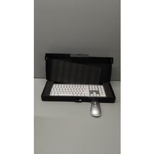 Wireless Mouse and Keyboard Combo, Silent Full-Size Computer Keyboard with Calculator Button, 2400 DPI Mouse, Quiet Click, Slim Cordless USB Set for Laptop PC Windows Mac - Silver White