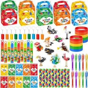 Party Favor Supplies Decorations for Birthday Theme, Serve 10 Guests Wristbands Keychains Notebooks Gift Bags for Birthday Theme Outdoor Decor