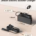 42V 2A Electric Scooter Charger Compatible with Jetson Electric Bike JY-420150 for Jetson Bolt/Bolt Pro/Adventure/Metro/Journey/LX10/J5/J8/Eris Pro/Ora Pro/Racer/Rhythm Bike Scooter