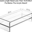 Egchi Acrylic Monitor Stand, 2 Tiers Computer Monitor Riser(20x8x5.5 Inch), Monitor Riser/Computer Stand for Home,Office,Business,PC Desk Stand for Keyboard Storage& Multi-Media Laptop Printer Screen