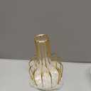 2 Pcs Gold Flower Vase with Metal Frame, Clear Glass Test Tube Vases Decorative, Small Bud Vases Gifts use for Wedding Decoration Table Flower Decoration Interior Living Room