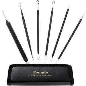 Blackhead Remover Pimple Popper Tool Kit - (6 Piece Kit) - Professional Stainless Pimples Comedone Extractor Removal Tool