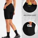Women's 4D Padded Bike Shorts Cycling Padding Riding Bicycle Road Mountain Biking Cycle Spin Shorts for Women with Zipper Pockets(Black,XL)