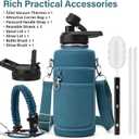 DYSANKY Insulated Water Bottle | Thickened Stainless Steel Vacuum Metal | Portable Sports Water Jug for Gym and Hiking with Straw, Carrier Bag, Handle Strap | BPA-Free 32 oz